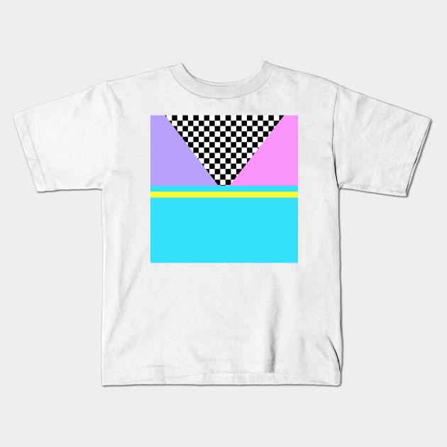 1990s Color Block Kids T-Shirt by KathrinLegg